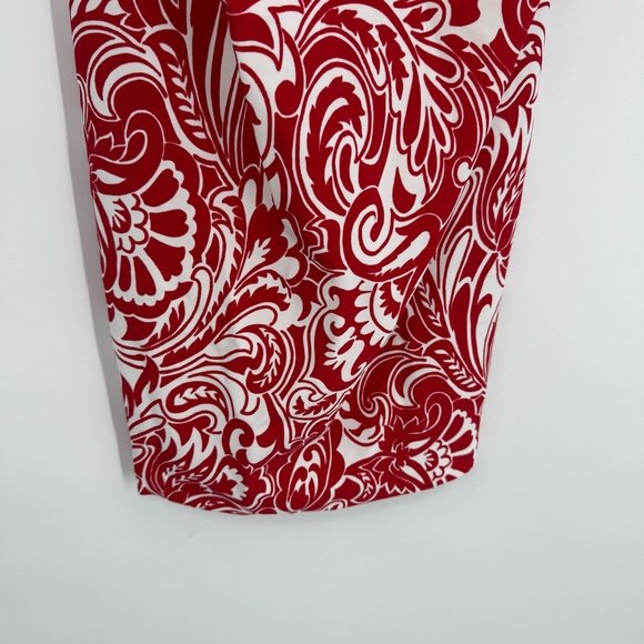 Boston Proper NWT Beyond Travel Cutout Front Midi Size S Dress Sleeveless Red - Picture 3 of 9